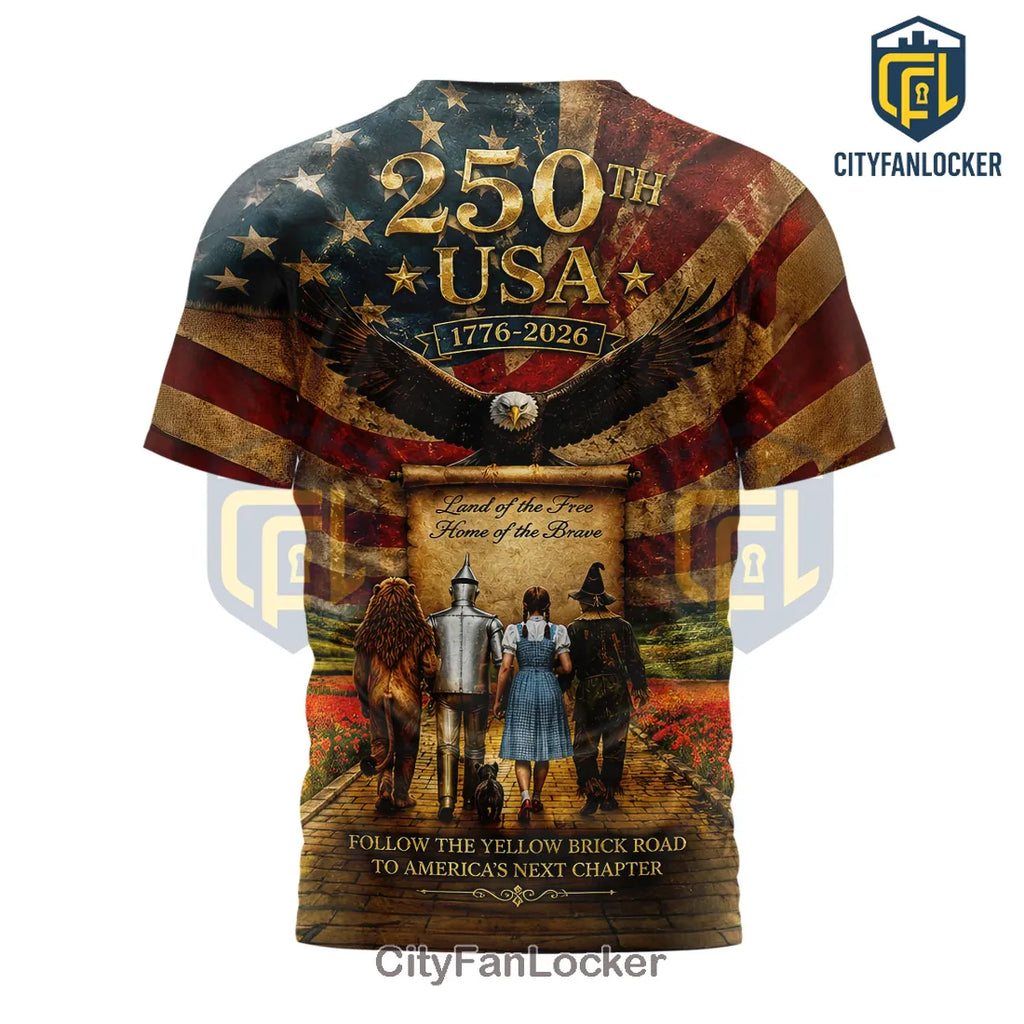 Wizard of Oz x USA 250th Anniversary Patriotic Collectible Graphic T-Shirt