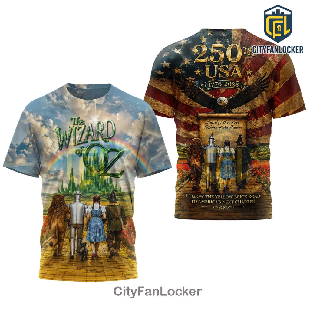 Wizard of Oz x USA 250th Anniversary Patriotic Collectible Graphic T-Shirt