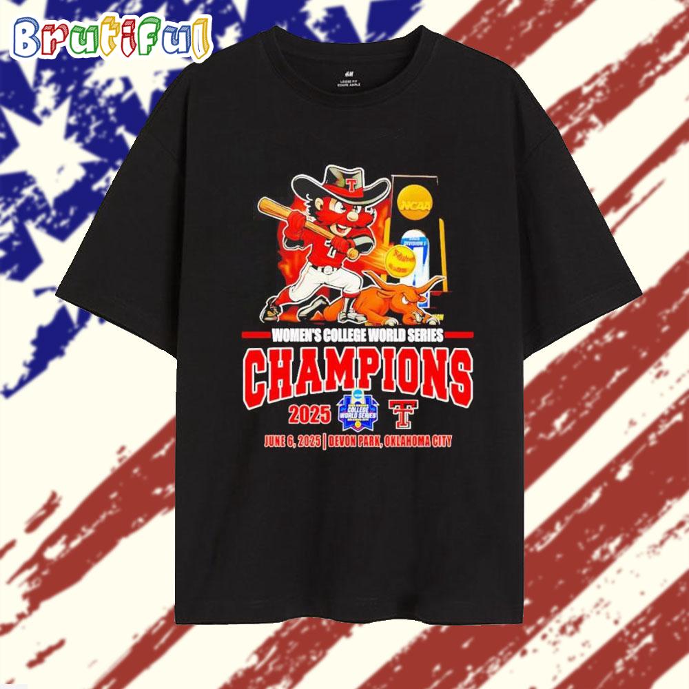 Women’s College World Series Champions 2025 Texas Tech Red Raiders Mascot T Shirt