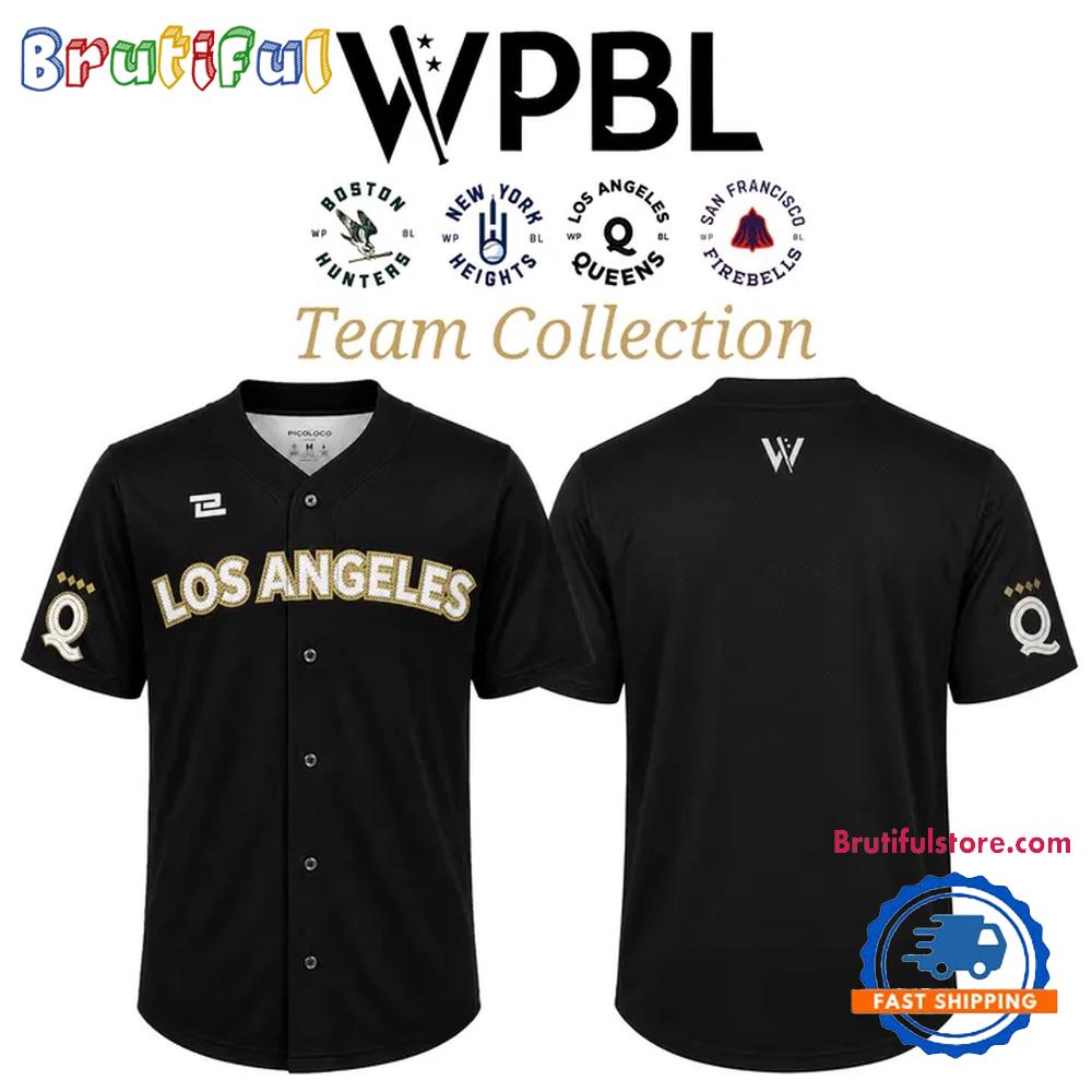 WPBL Los Angeles Queens 2026 Black Baseball Jersey