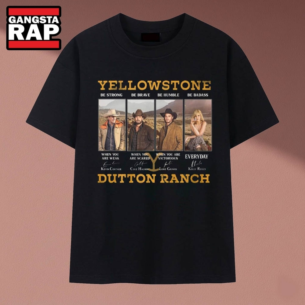 Yellowstone Dutton Ranch Character Quotes Signatures Vintage T Shirt, Music 2D Shirt