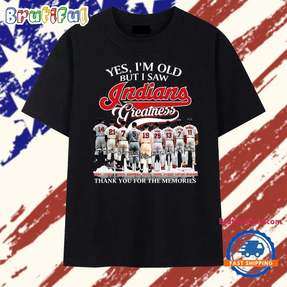 Yes I’m Old But I Saw Indians Greatness Signatures Graphic T Shirt