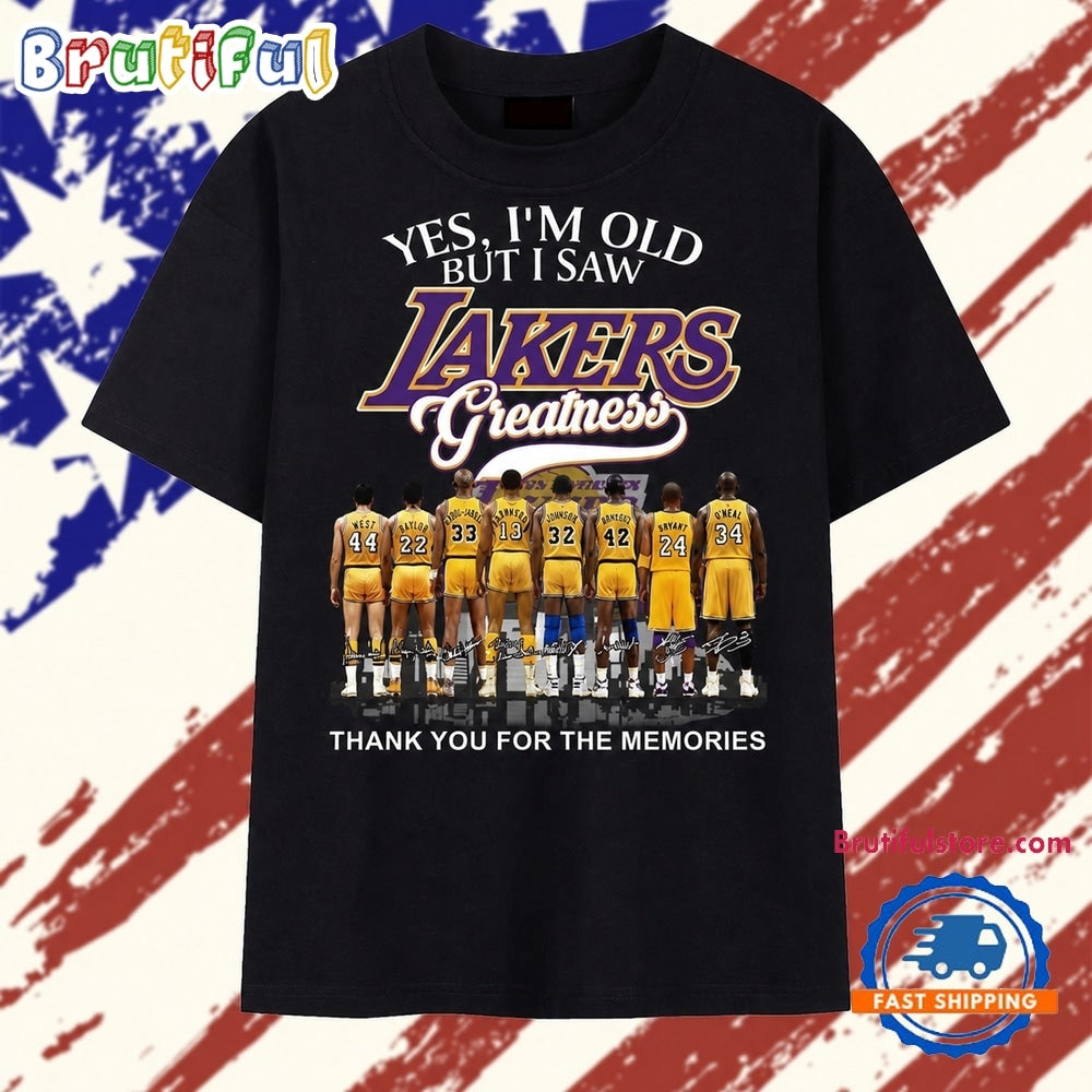 Yes I’m Old But I Saw Lakers Greatness Signatures Graphic T Shirt