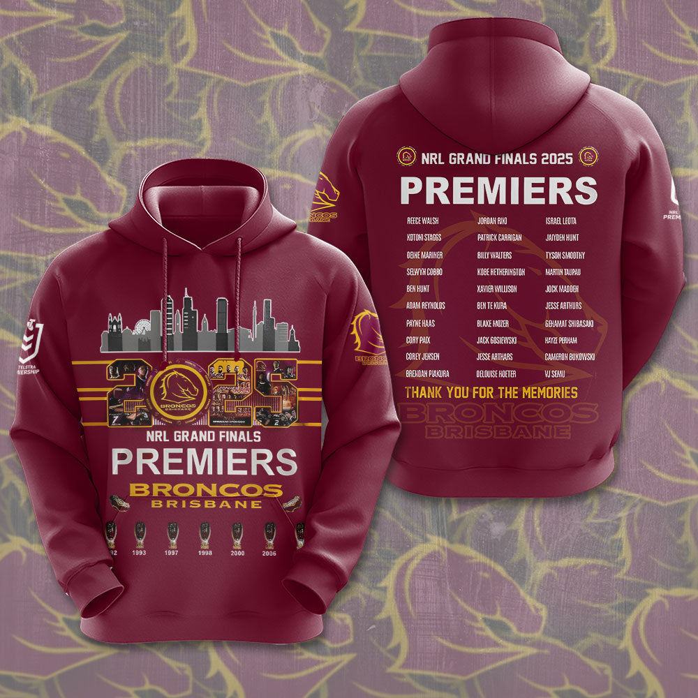 Brisbane Broncos 3D Apparel – TMTHU1320
