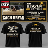 Zach Bryan With Heaven On Tour 2026 Dover T Shirt