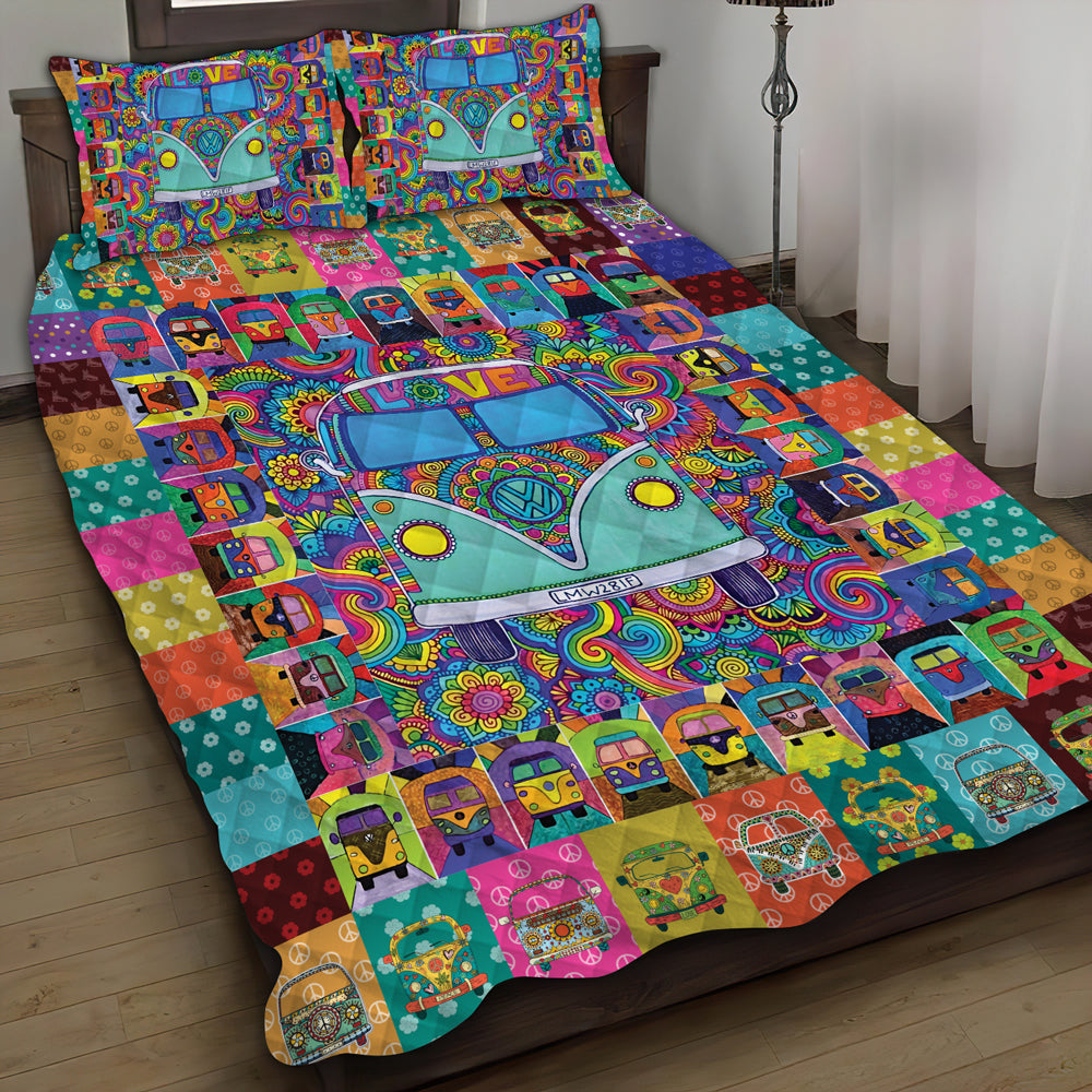 Hippie Quilt Bedding Set - Free Spirit Color Comfort Set