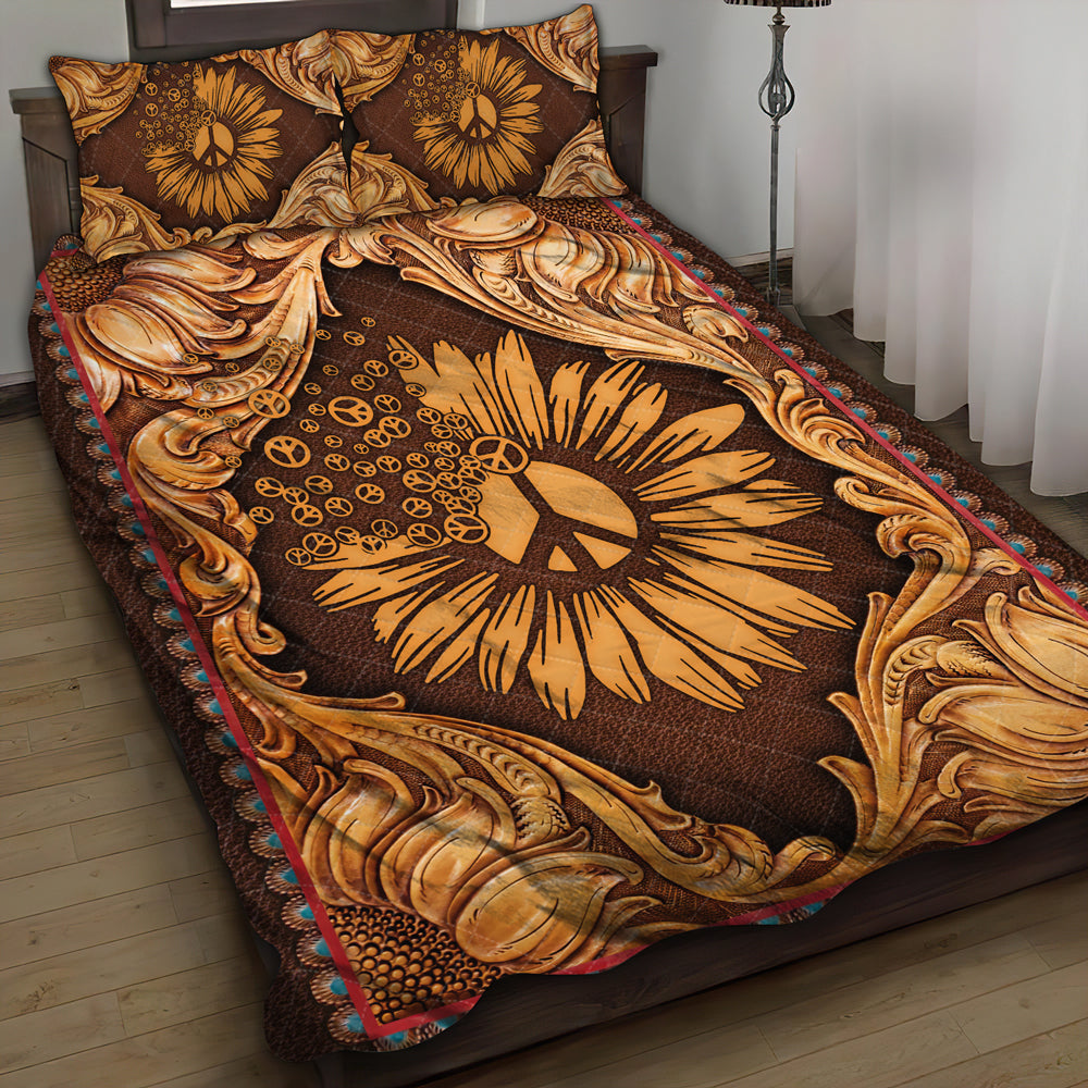 Hippie Quilt Bedding Set - Relaxed Freedom Color Quilt