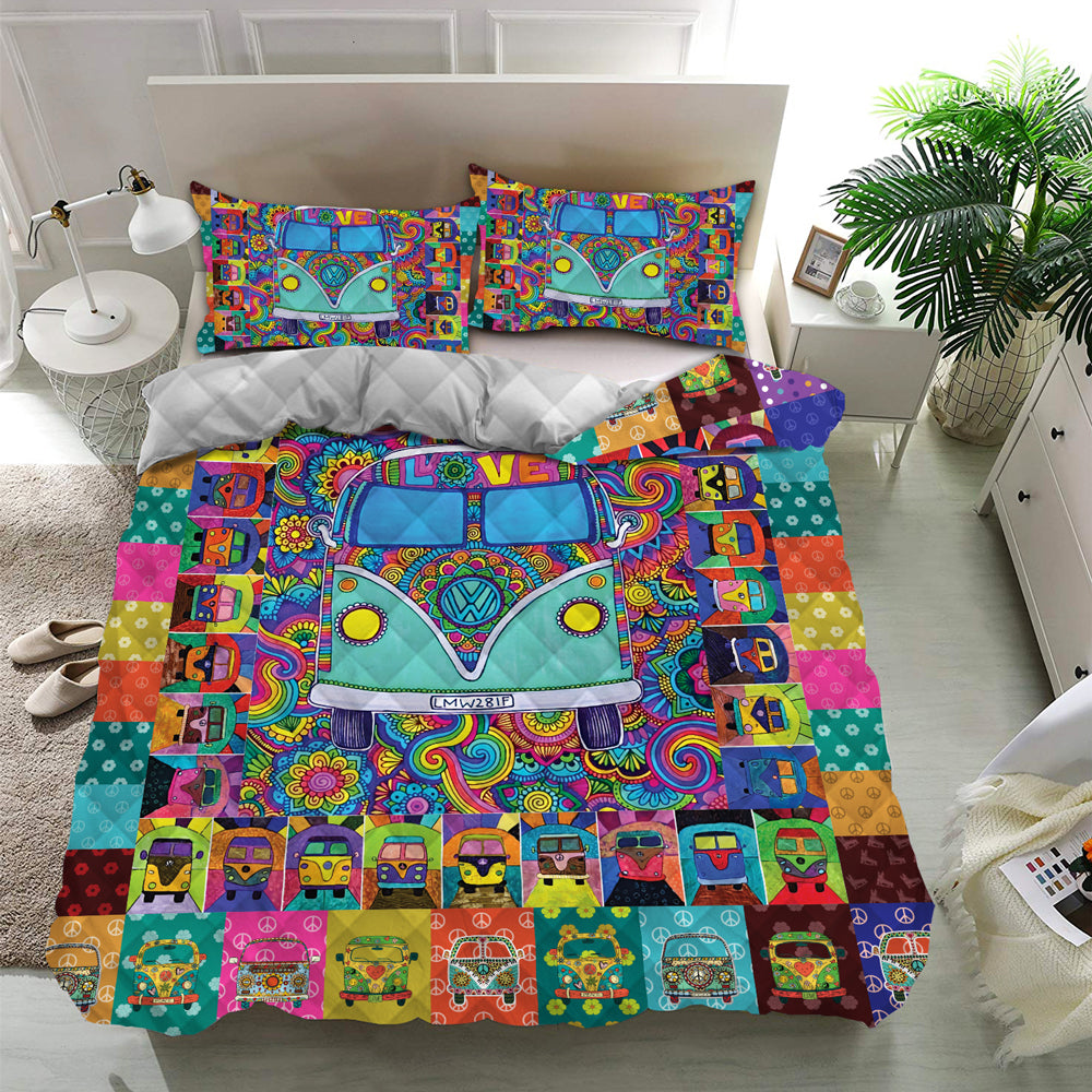 Hippie Quilt Bedding Set - Free Spirit Color Comfort Set