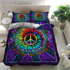 Hippie Quilt Bedding Set - Vibrant Spirit Quilted Bedspread
