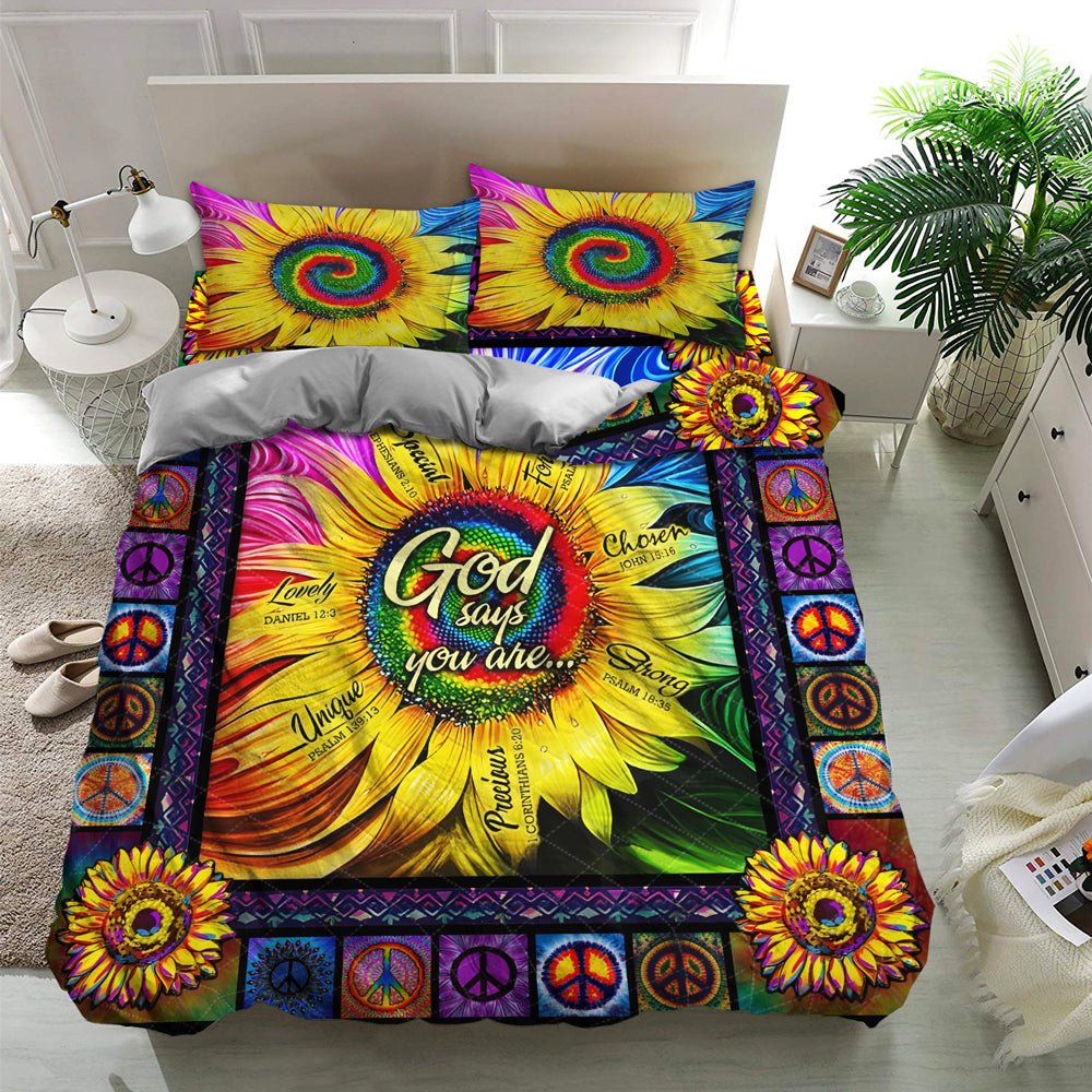 Hippie Quilt Bedding Set - Colorful Artistic Bedspread