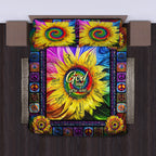 Hippie Quilt Bedding Set - Colorful Artistic Bedspread