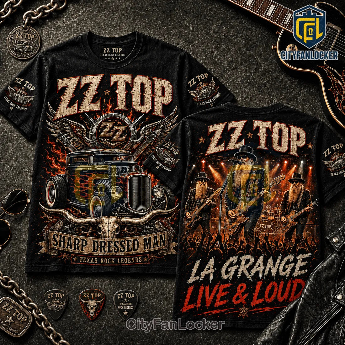 ZZ Top Sharp Dressed Man La Grange Concert Tour 2026 Shirt